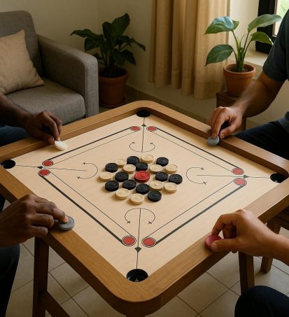 Modern carrom board