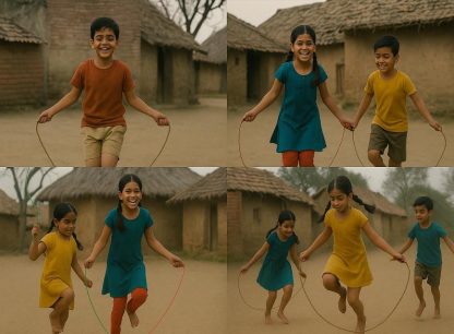 Traditional rope skipping image