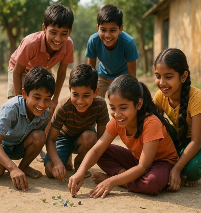 Traditional Indian marbles game