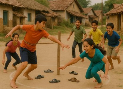 Bandar Khoonti traditional game in action