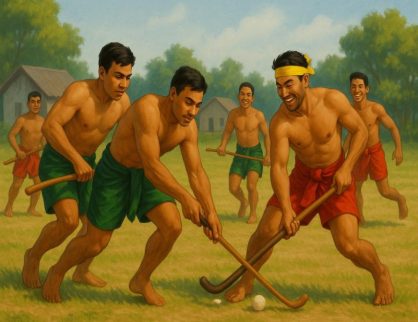 Mukna Kangjei traditional game in Manipur